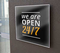 styrene signs from Sinalite